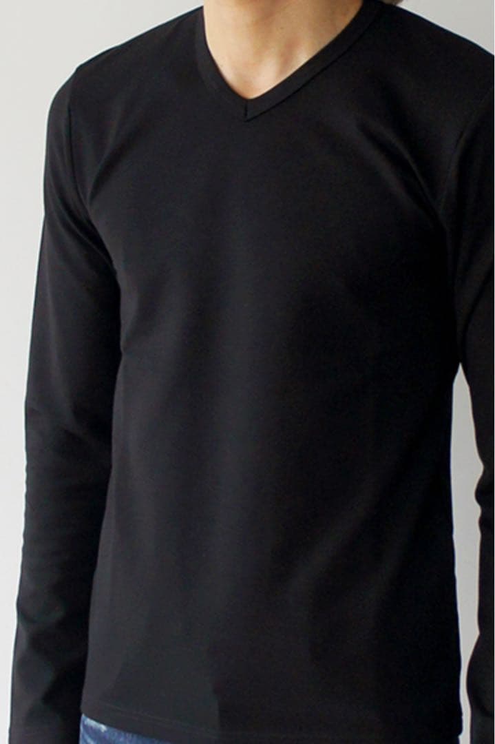 AKM DUAL WARM L/S V-NECK ブラック