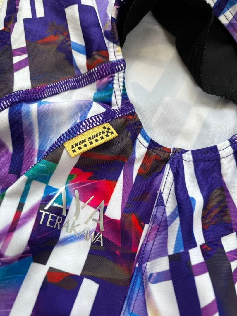 【新品未使用】ミズノ AYA TERAKAWA 競技用水着 紫色