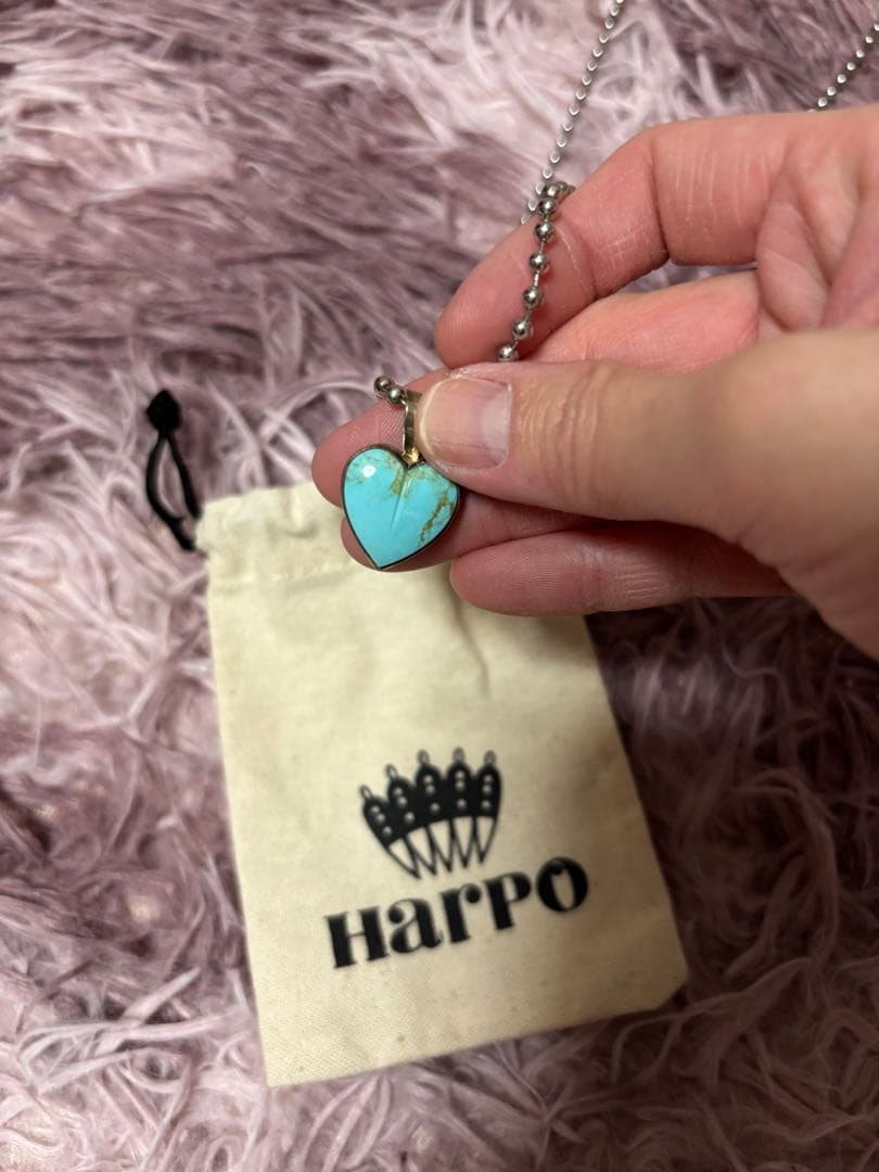 再値下げ　harpo ハート　ペンダントトップ　ターコイズ　ハルポ
