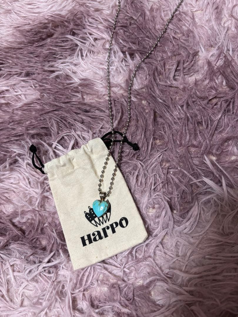 再値下げ　harpo ハート　ペンダントトップ　ターコイズ　ハルポ