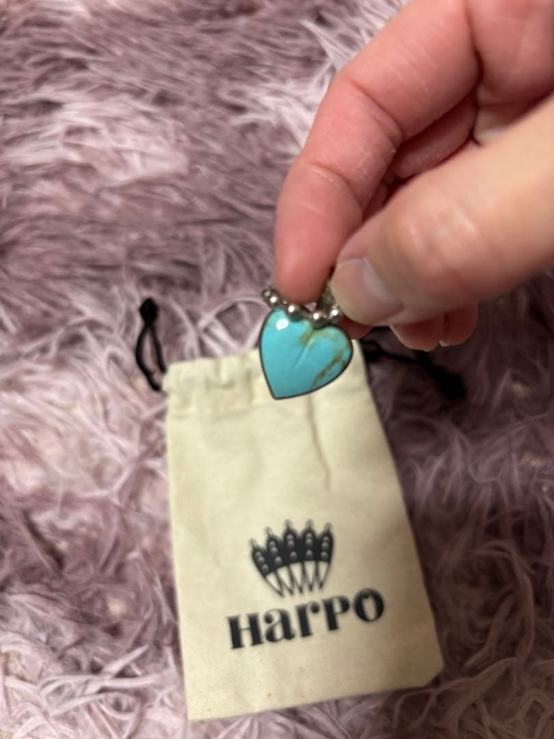 再値下げ　harpo ハート　ペンダントトップ　ターコイズ　ハルポ