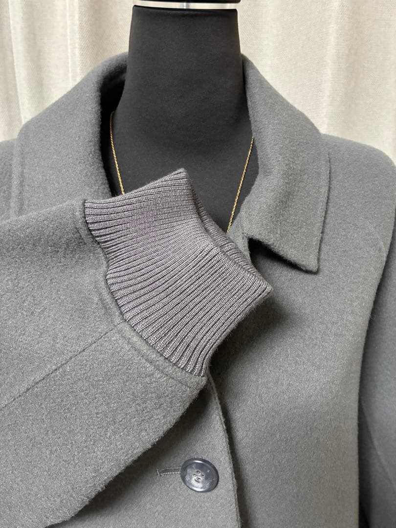 Audrey and John Wad リブ付きウールビーバーロングコート