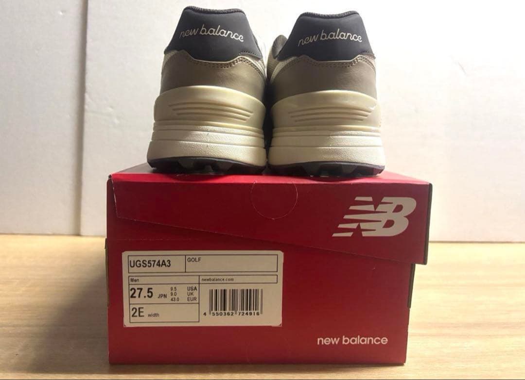 未使用 27.5cm 2E ニューバランスゴルフシューズUGS574A3ブラウン