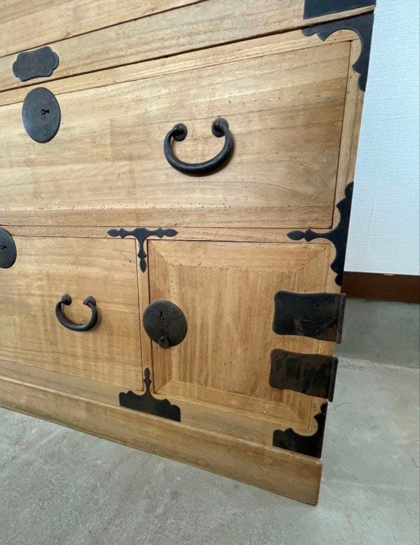 p*o様 時代筆 タンス引出収納 レトロ 金具家 具衣装箪笥和箪笥古家具収納棚