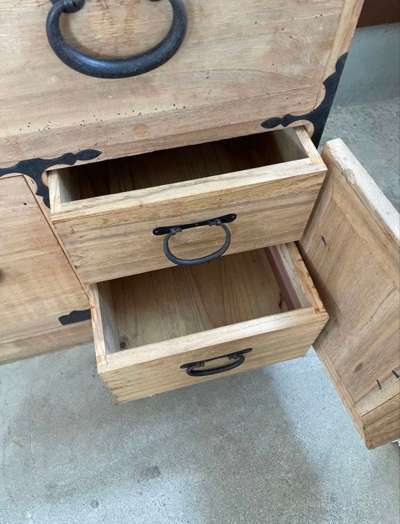 p*o様 時代筆 タンス引出収納 レトロ 金具家 具衣装箪笥和箪笥古家具収納棚
