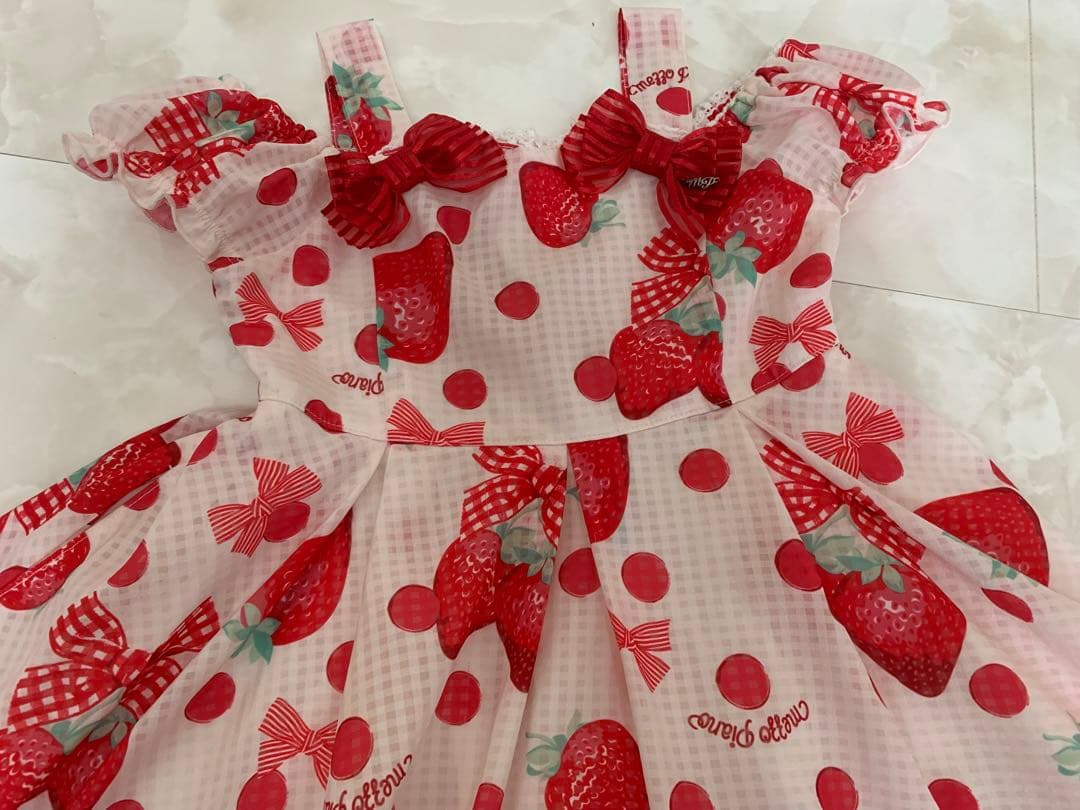 メゾピアノ♡阪急限定♡いちごワンピース♡110センチ美品♡ストロベリーワンピース