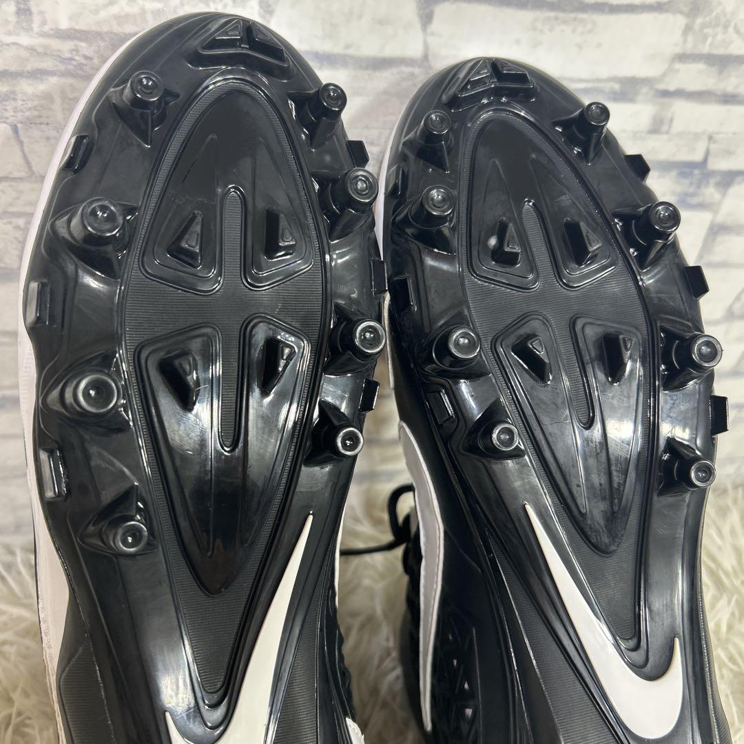 NIKE ナイキ　アメリカンフットボール　スパイク　レザー　黒　白　27.5cm