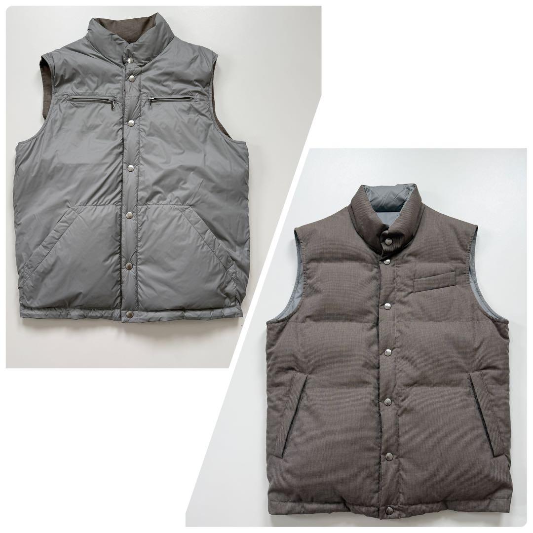 美品✨ブルネロクチネリ メンズ ダウンベスト リバーシブル