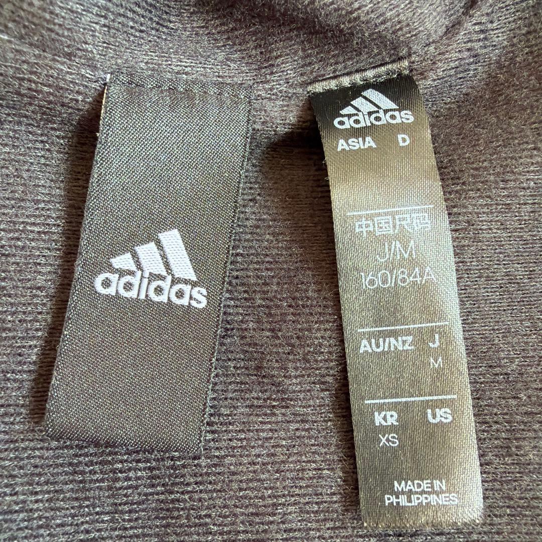 adidas ジャージ上下セット 黒 フード付き　レディース　S