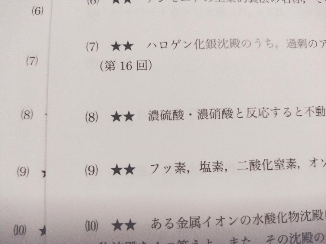鉄緑会による最新版高３化学無機一問一答集フルセット　駿台　河合塾　東進