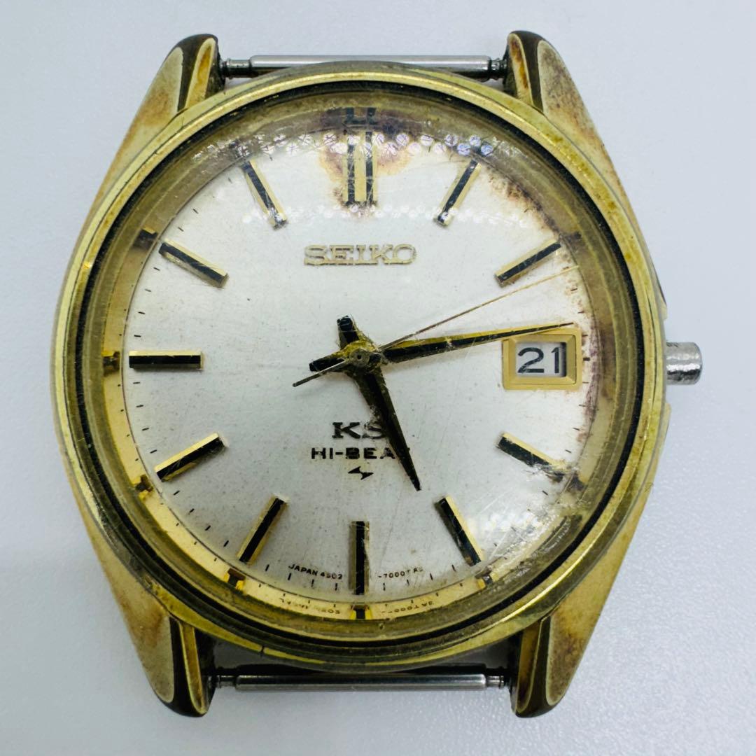 ✨SEIKO✨セイコー✨KS✨4502-7001✨デイト✨ゴールド✨腕時計✨
