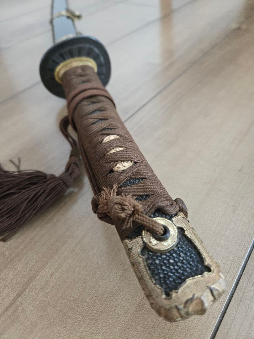 第二次大戦頃/実物　極美品　海軍士官軍刀拵え(刀身なし)　高級漆鞘　番号揃い