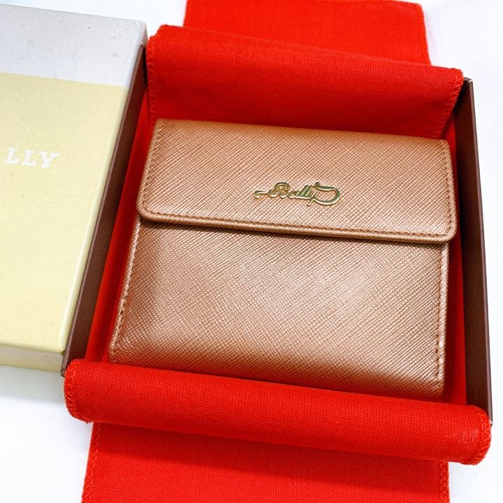 mentai BALLY 財布⭐︎未使用　箱付　折り財布　シャンパンゴールド