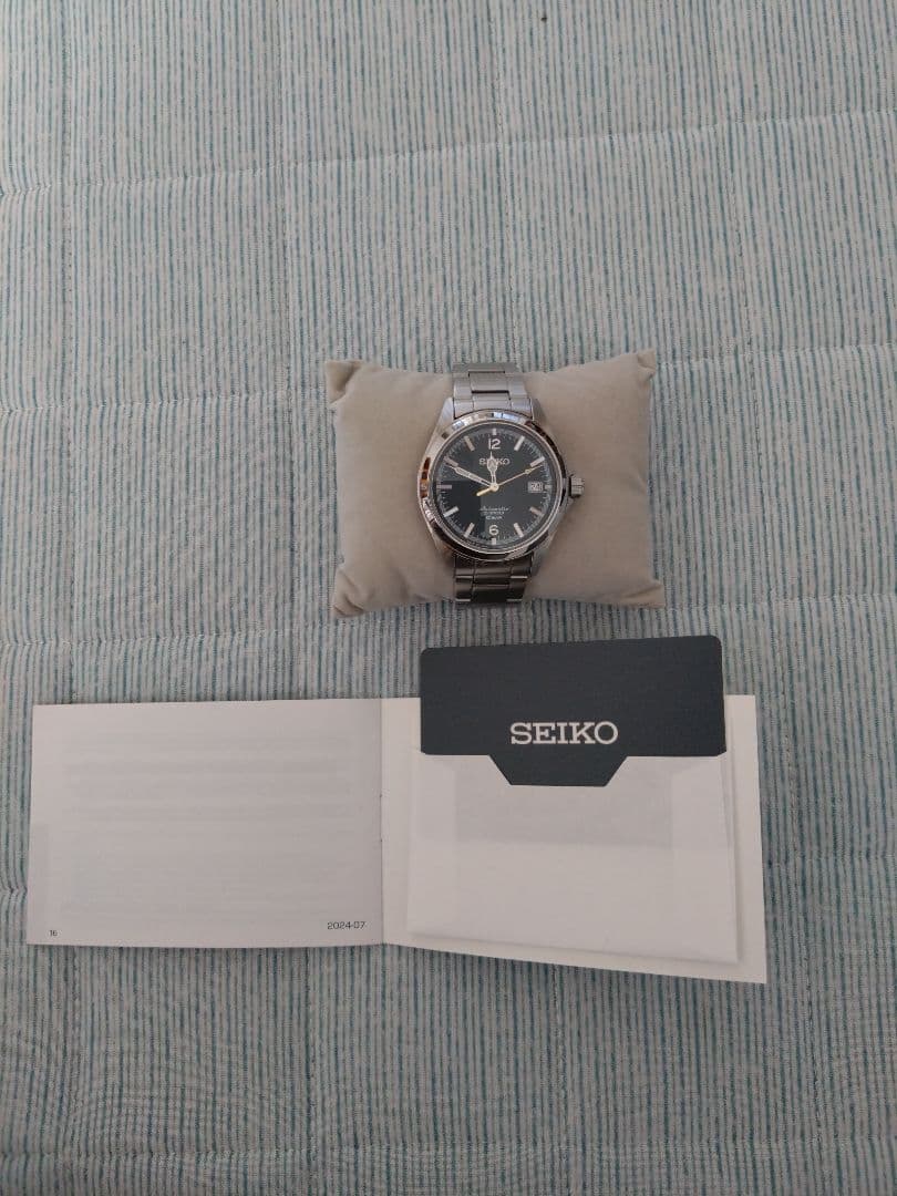 アリス　さま専用 SEIKO 自動巻き時計 黒文字盤 10BAR