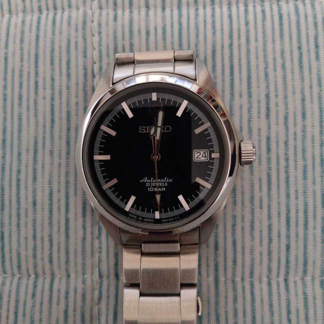 アリス　さま専用 SEIKO 自動巻き時計 黒文字盤 10BAR