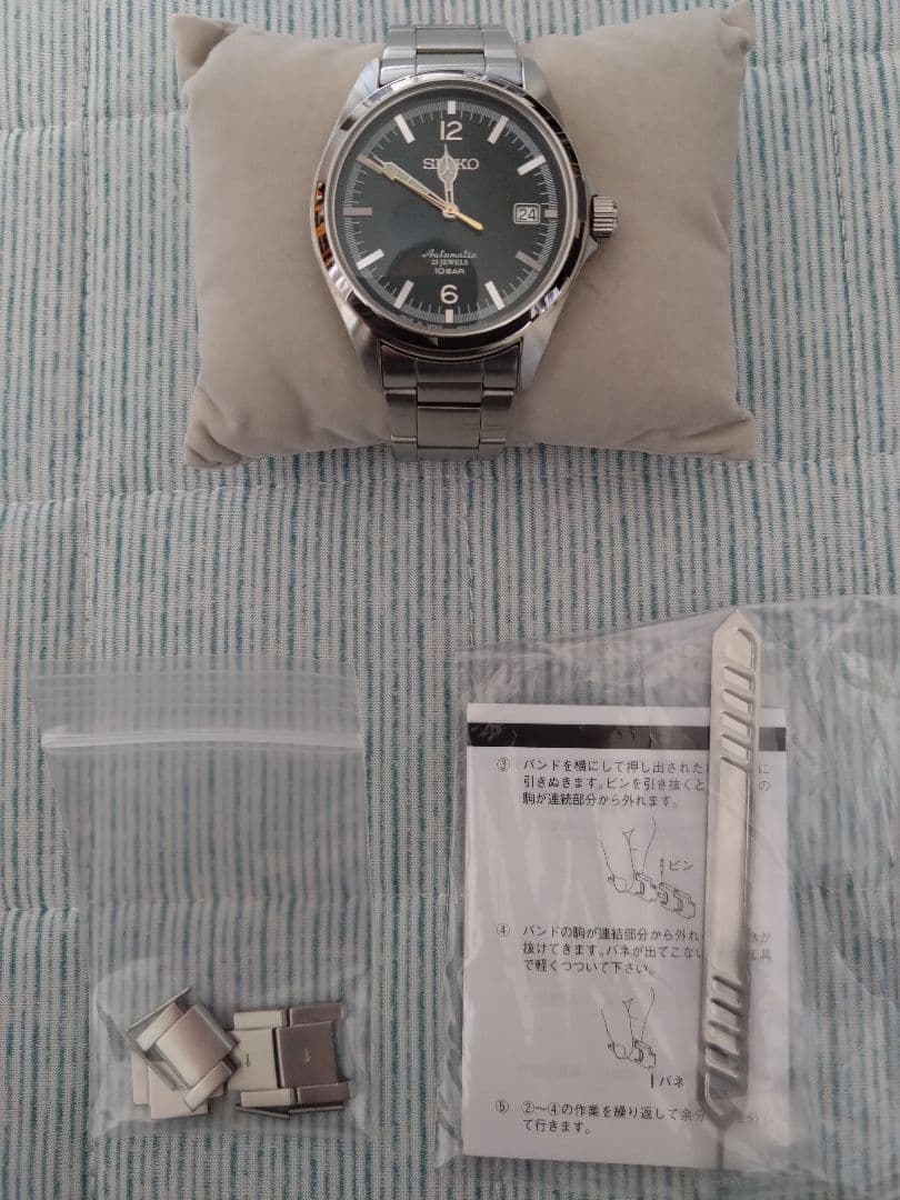 アリス　さま専用 SEIKO 自動巻き時計 黒文字盤 10BAR