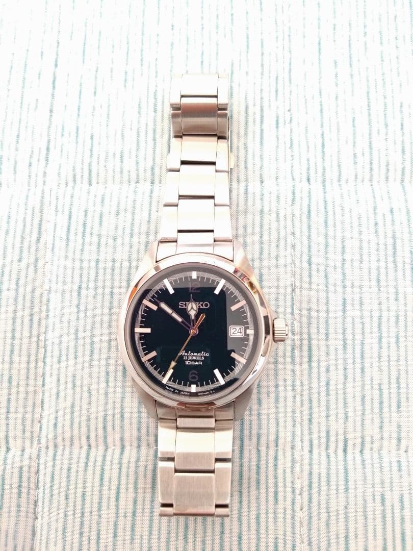 アリス　さま専用 SEIKO 自動巻き時計 黒文字盤 10BAR