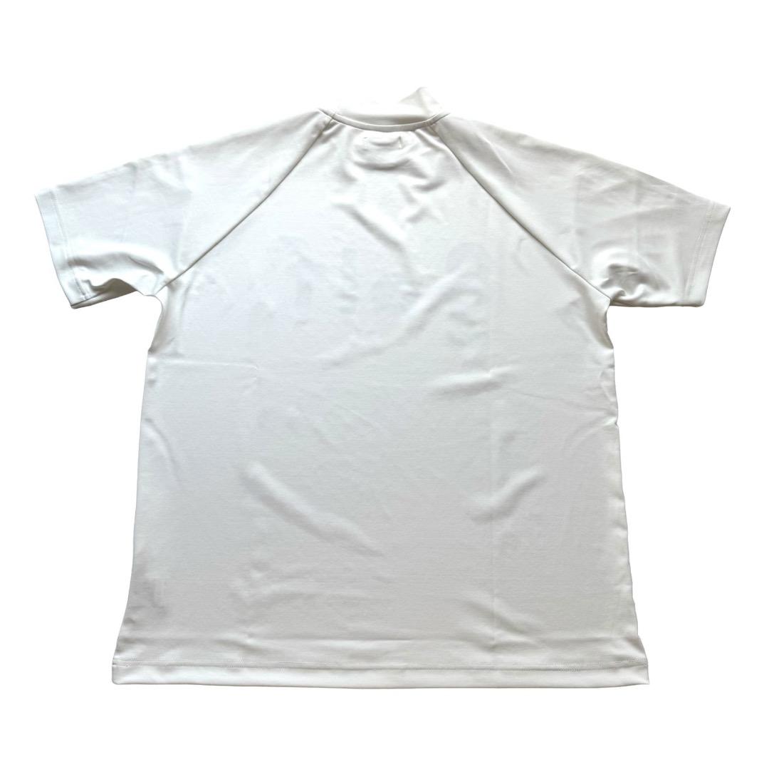 サイズL　［ 8G SHOOT ］モックネック半袖 ホワイト