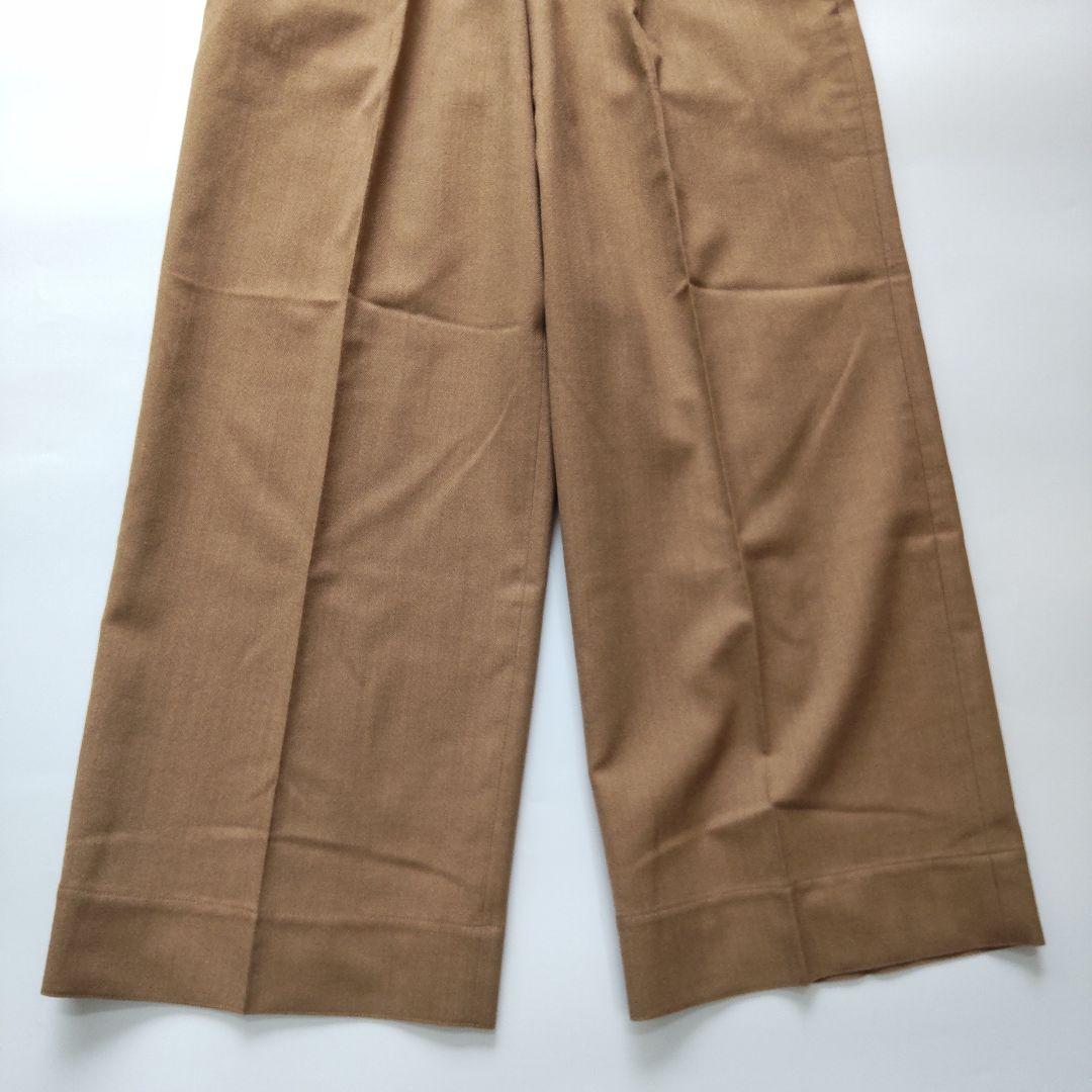 極美品 ドゥロワー ウールシャンブレーサロペット オーバーオール ブラウン 38