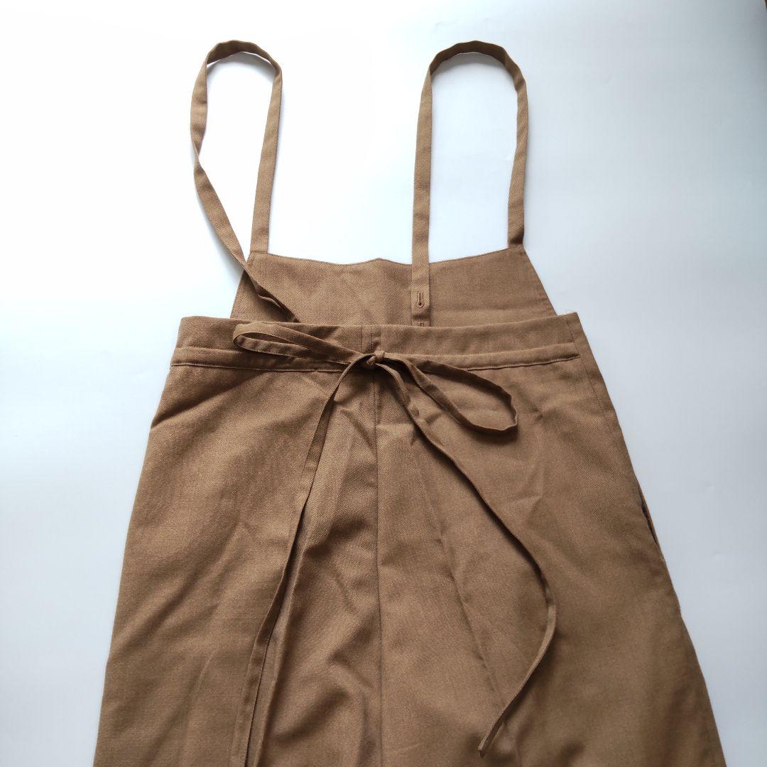 極美品 ドゥロワー ウールシャンブレーサロペット オーバーオール ブラウン 38