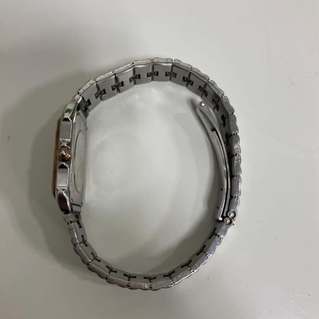 鑑定済み ジラールペルゴ スクエア K18YGコンビ レクタンギュラー ダイヤ付