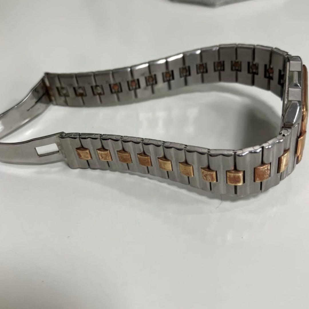 鑑定済み ジラールペルゴ スクエア K18YGコンビ レクタンギュラー ダイヤ付