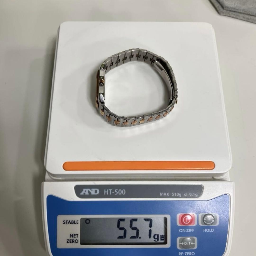 鑑定済み ジラールペルゴ スクエア K18YGコンビ レクタンギュラー ダイヤ付