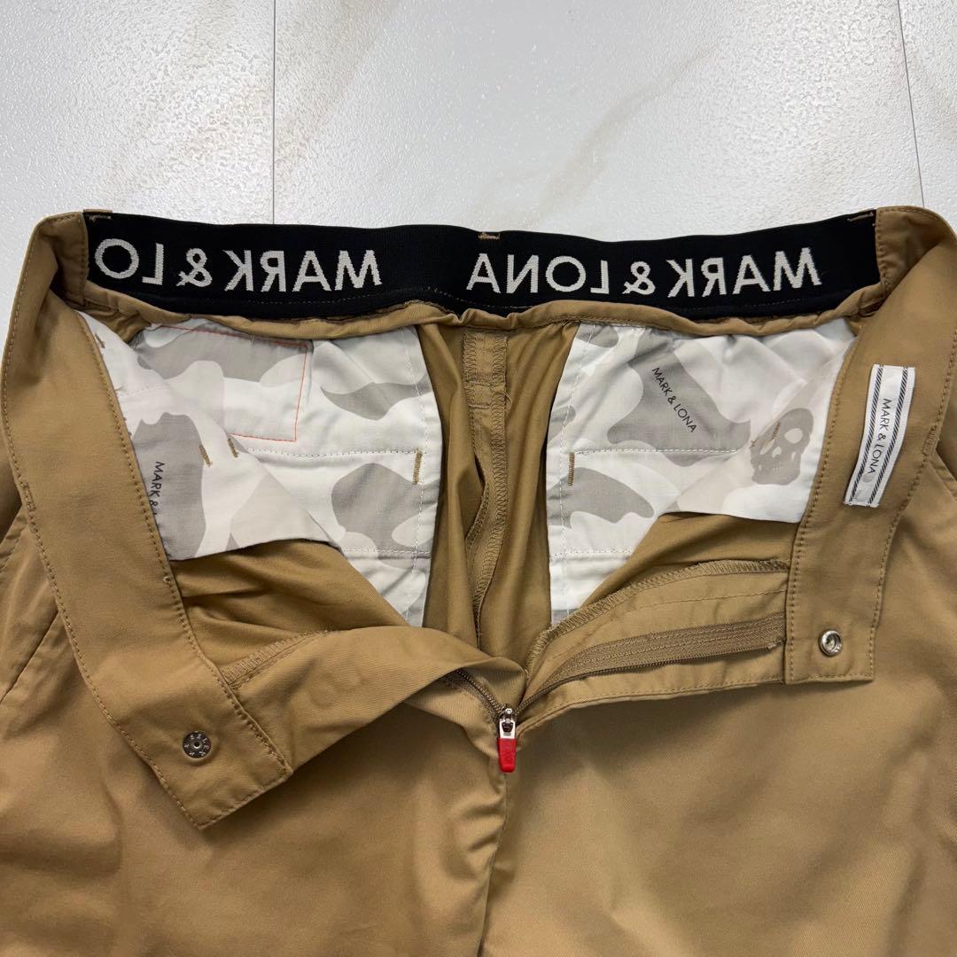 MARK&LONA ストレッチ パンツ ゴルフ GOLFメンズ L ベージュ
