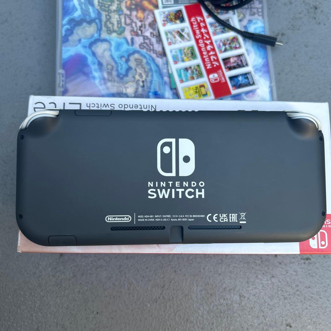 Nintendo Switch Lite グレー 充電器・ゲームカード付き