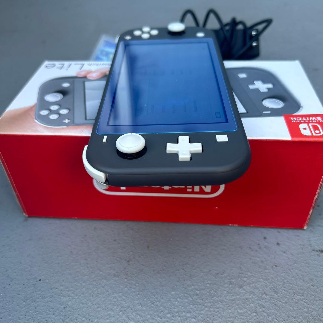 Nintendo Switch Lite グレー 充電器・ゲームカード付き