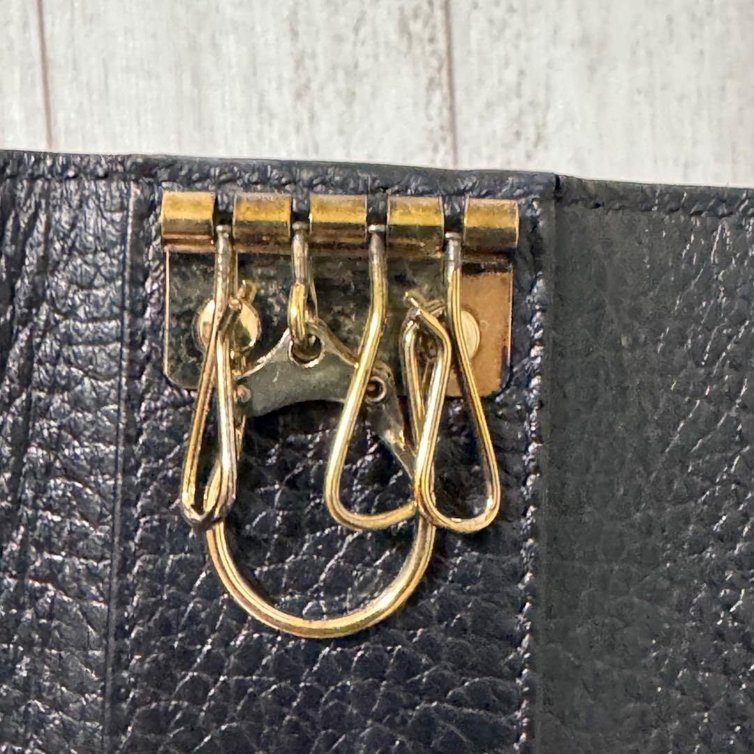 美品✨CELINEブラック レザー キーケース トリオンフ マカダム