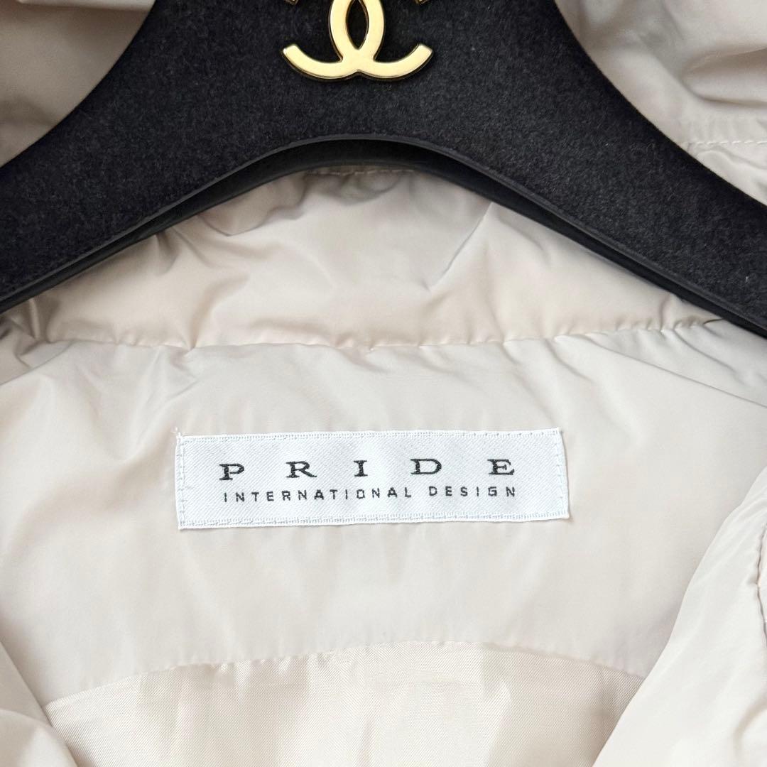 未使用級❤️PRIDE プライド　ダウンベスト　ベージュ　スウェード　Mサイズ