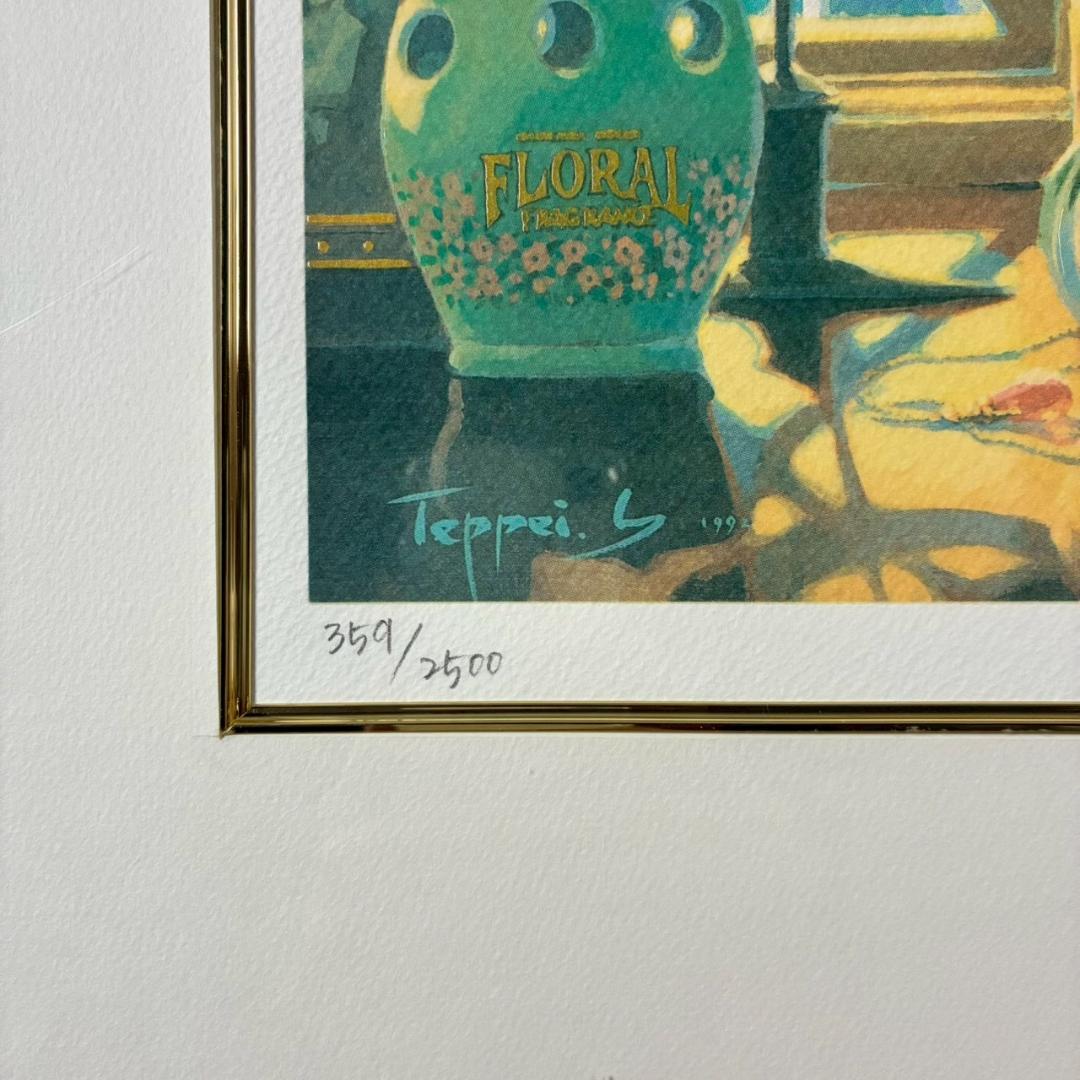 美品 笹倉鉄平「軽井沢の窓辺」シルクスクリーン 額縁入 人気作家 光の情景画家