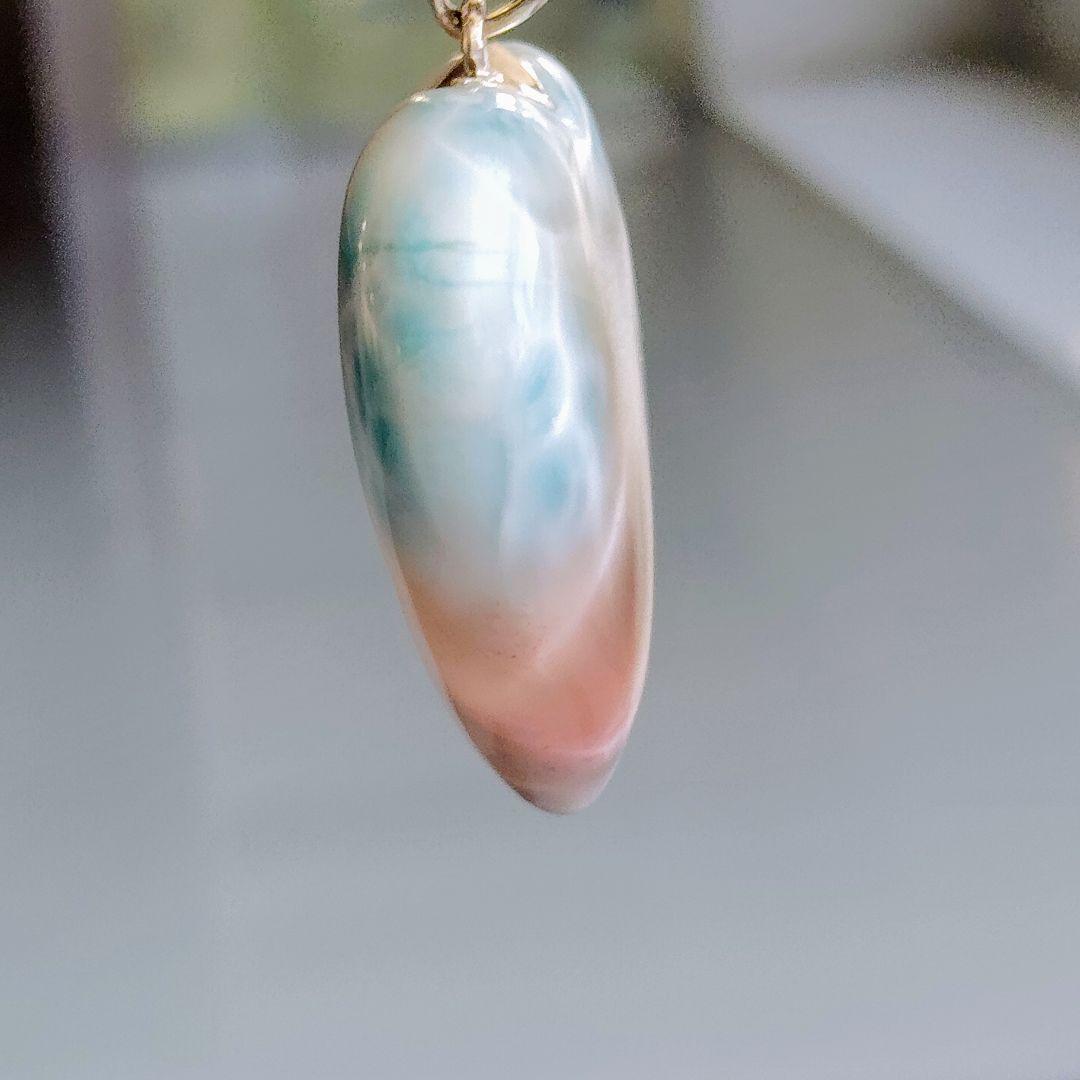 ピンクラリマー 特大ハート♡シルバー925 チャーム 希少 高品質 両面美しい✨