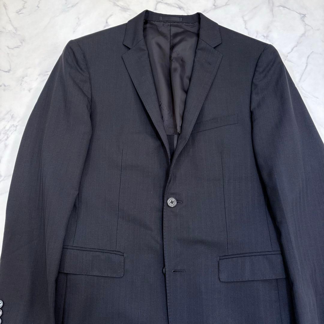 美品 バーバリー ブラックレーベル ブラック スーツ 42R L 裏地モノグラム