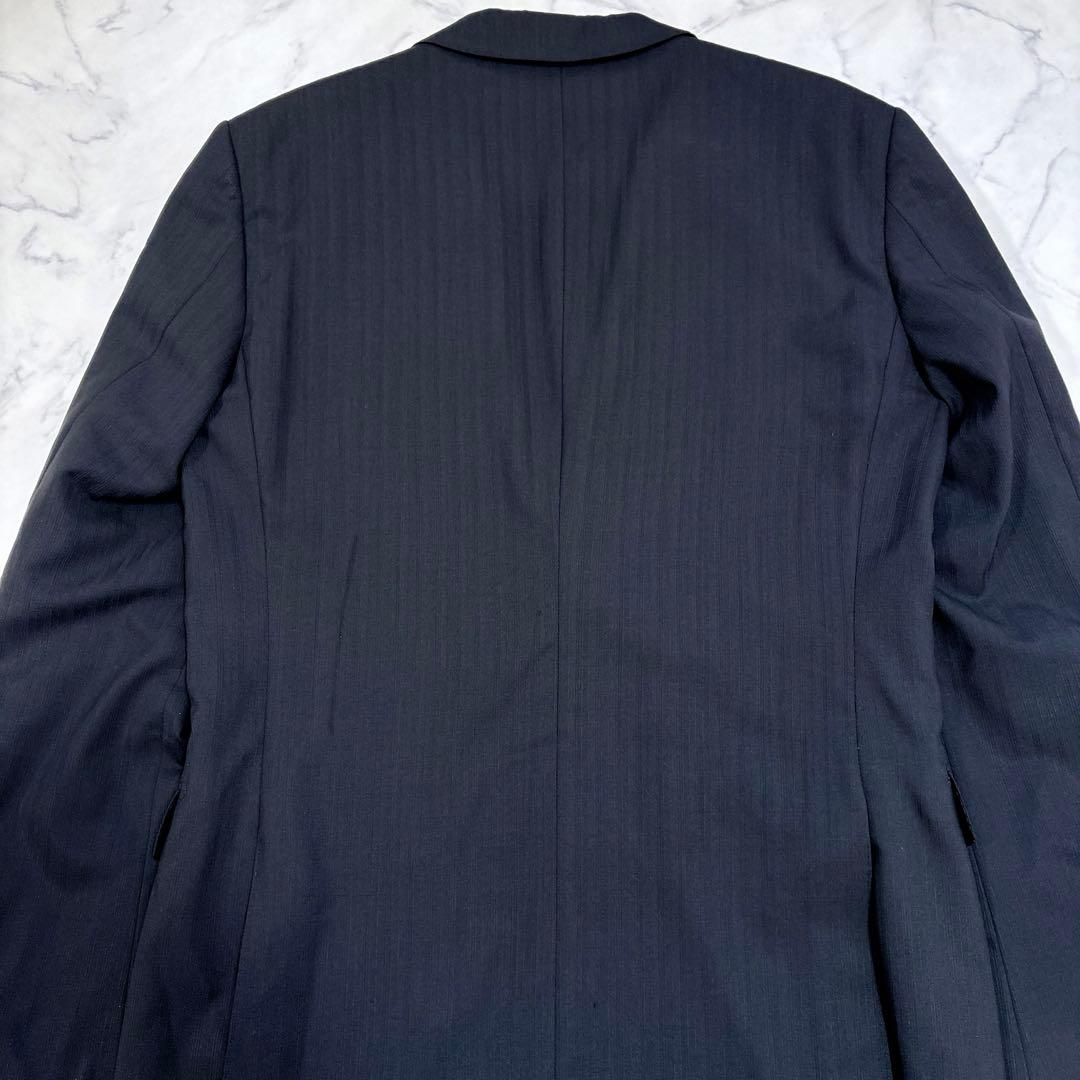 美品 バーバリー ブラックレーベル ブラック スーツ 42R L 裏地モノグラム