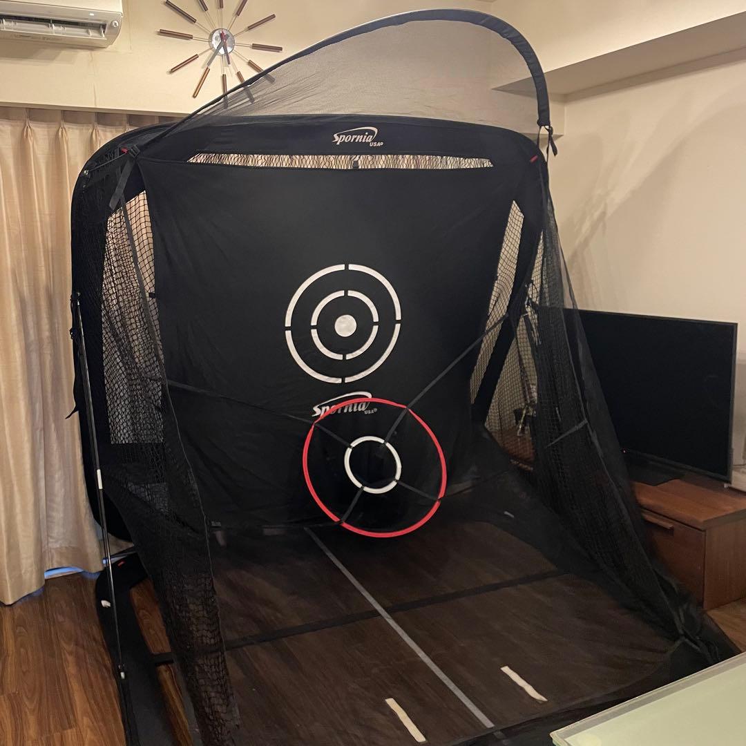 ゴルフ練習ネット自動返球構造 簡単設置 レギュラーサイズ spornia