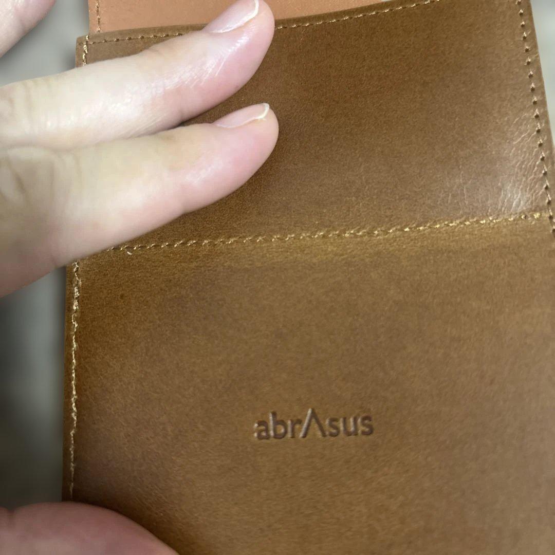 abrAsus ブラウン 折りたたみミニ財布