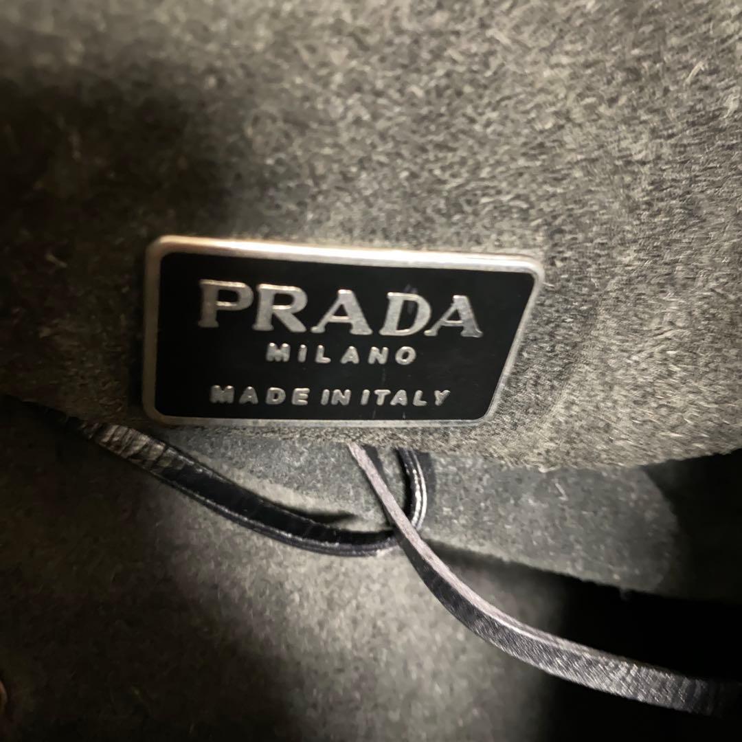 PRADA 黒 花装飾 トートバッグ