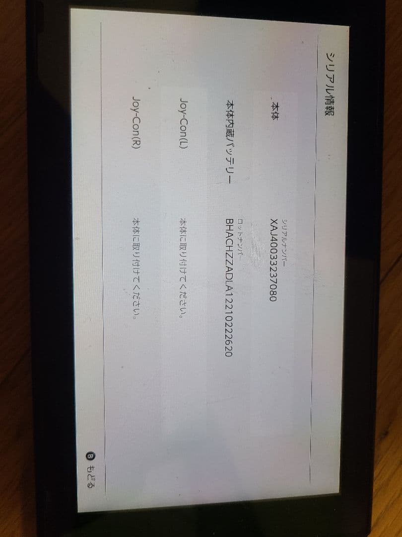 Nintendo Switch　本体と充電ケーブル付き