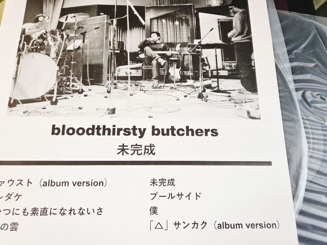 b*a様 極美盤!bloodthirsty butchers 未完成インサート付