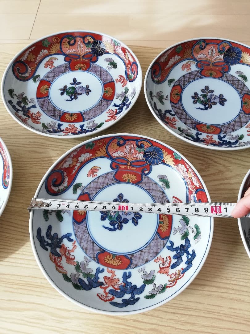 源右衛門　伊万里風　松絵　中皿　5枚セット