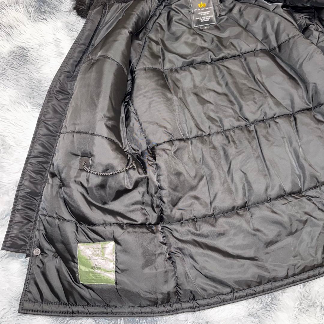 希少 ブラックファー アルファーインダストリー フライトジャケット N-3B