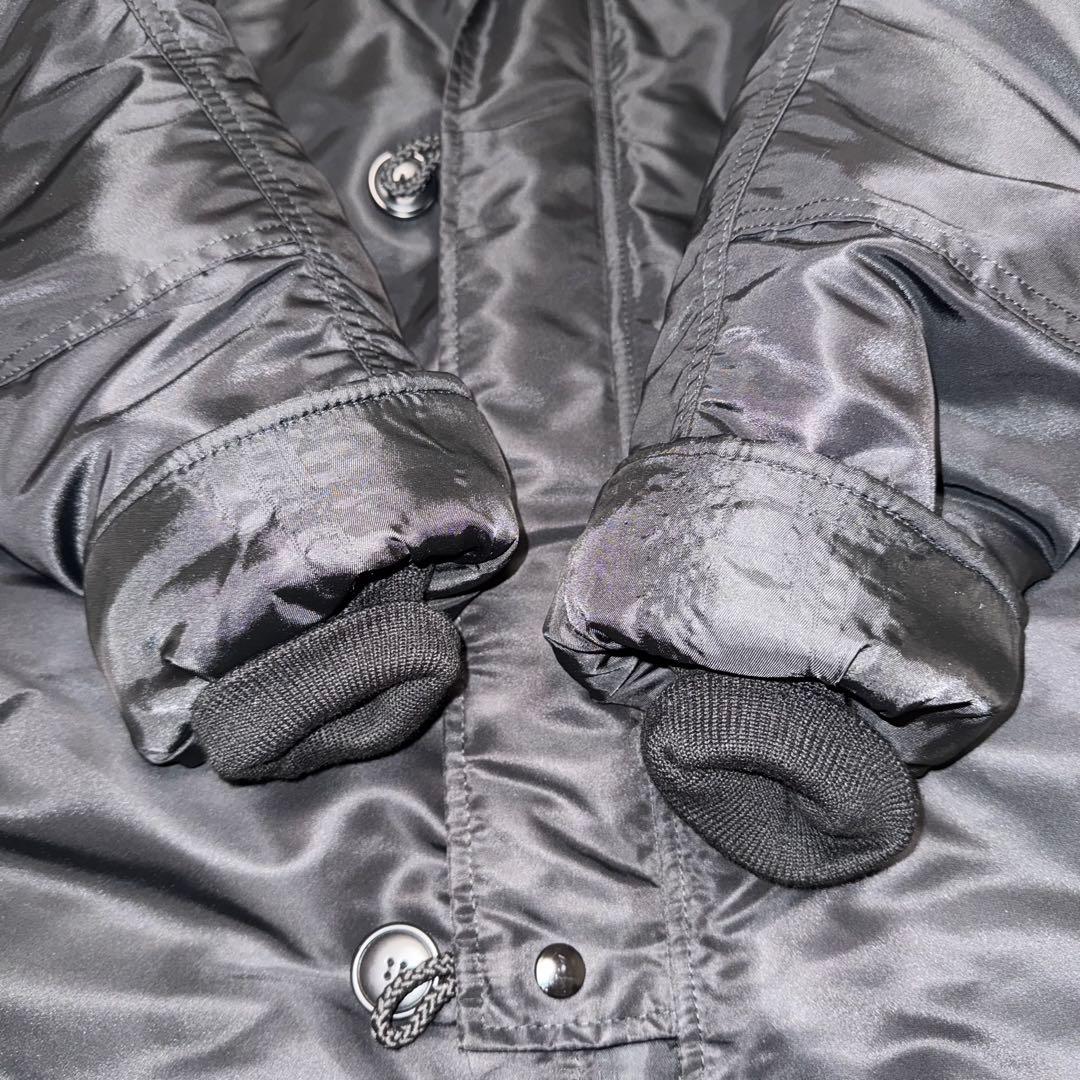 希少 ブラックファー アルファーインダストリー フライトジャケット N-3B