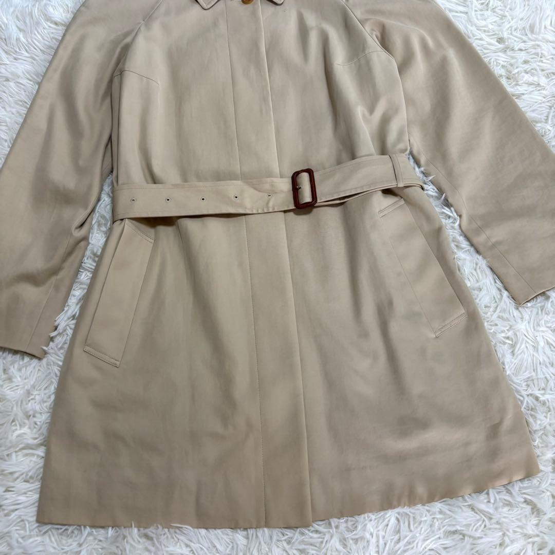 【極美品】バーバリーロンドン ステンカラーコート ベージュ　 ノバチェック L