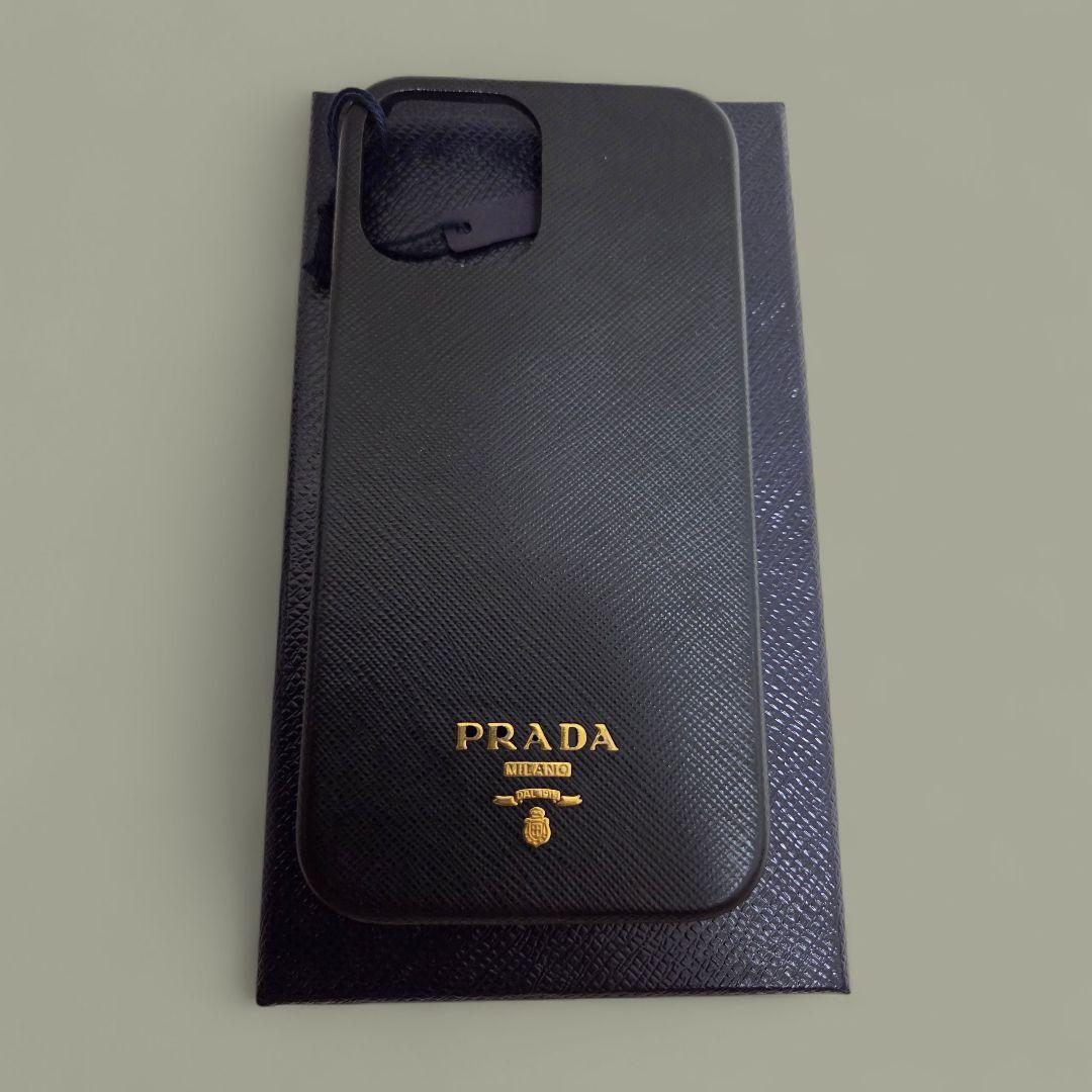 PRADA 美品 iPhone 13Pro MAX スマホケース ロゴ 黒