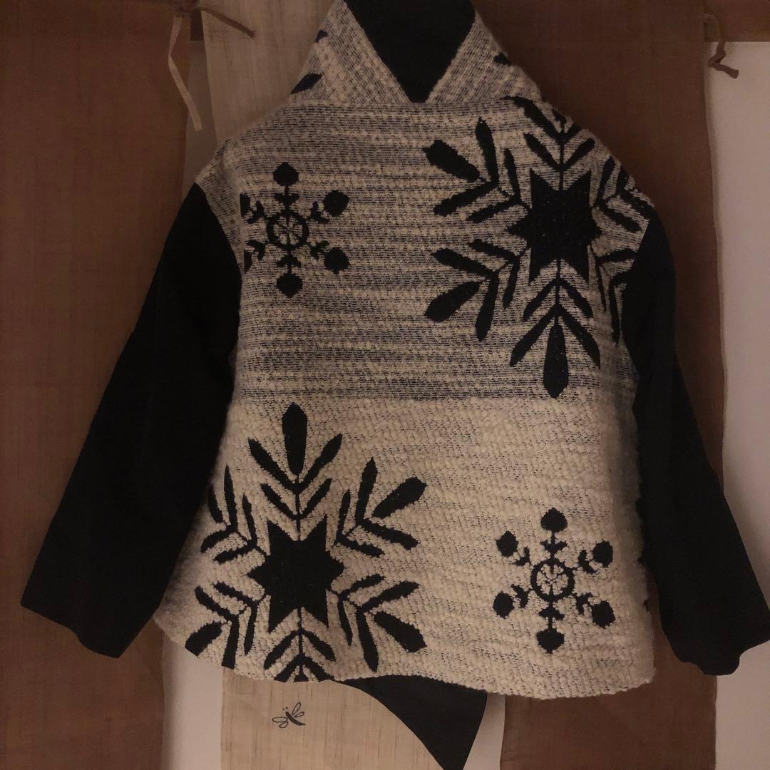 センソユニコ慈雨ノーカラーアシンメトリージャケット