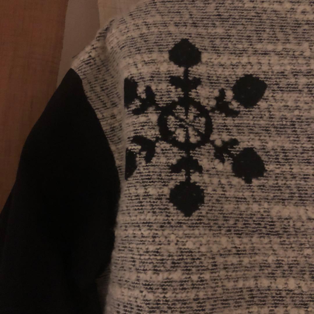 センソユニコ慈雨ノーカラーアシンメトリージャケット