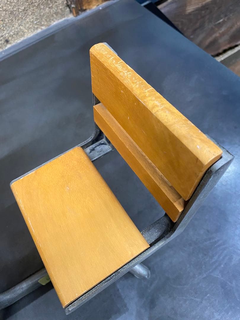 ヴィンテージ ミニチュア 学習デスク&チェア 木製 収納付き vintage