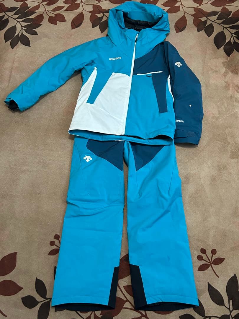 DESCENTE スキーウェア 青　白　Mサイズ